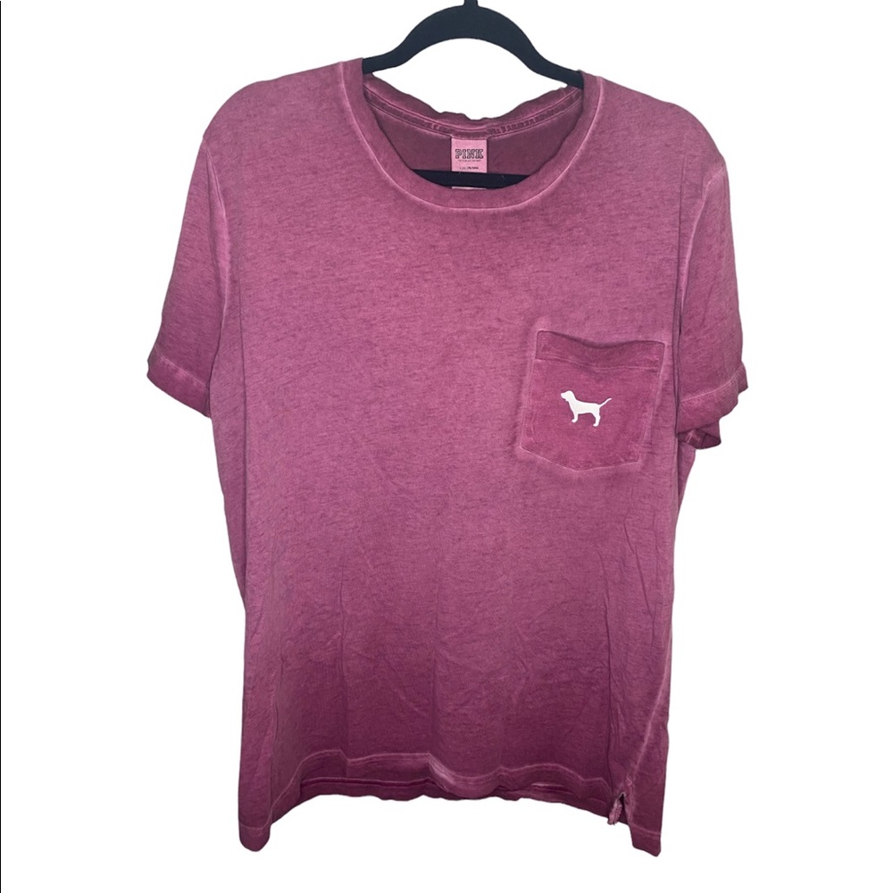 Victoria’s Secret PINK Berry Colored Short Sleeve T-Shirt with Pocket